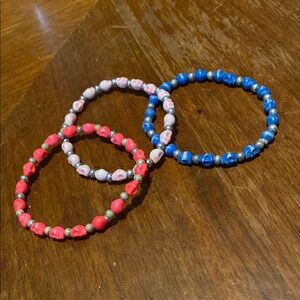 Colorful Beaded Kids Bracelets Set